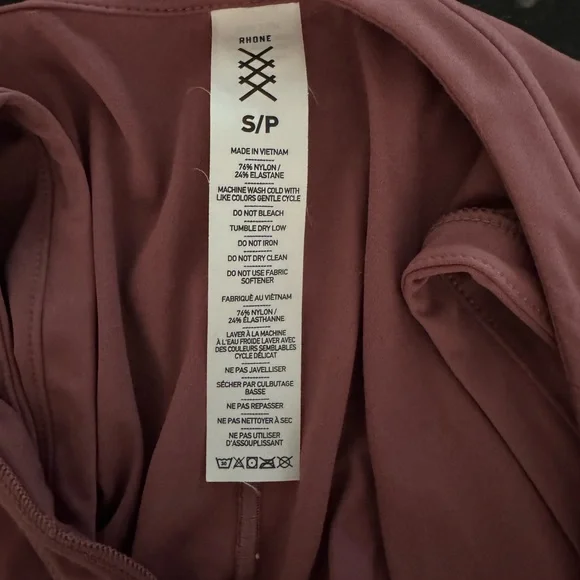 Rhône Serene Tank. Size S. Color Plum (reddish purple) - Picture 6 of 6